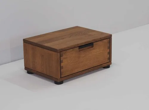 Massa Nachttisch Eichenholz Tabak 46 x 40 x 22 cm