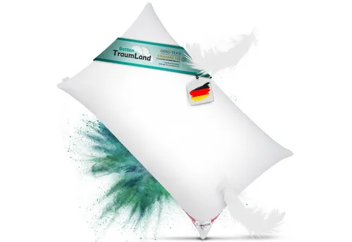 Canada Daunenkissen 100% Daune – Extra weich und flach - Das Canada Daunenkissen mit 350g Füllung und Größe 40x80 cm bietet einen besonders weichen Liegekomfort. Ideal für Bauch-, Seiten- und Rückenschläfer. Für pure Entspannung und Kuschelkomfort in Ihrem Schlafzimmer.