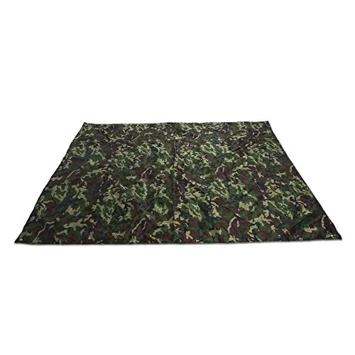 Nikou Campingplane, Zeltplane Camouflage wasserdichte Camping Shelter Tent Tarp Bewegliche Leichte Regenschutz Matte Kompakte Boden Bodenplane mit Tragetasche für Outdoor Picknick Camping (3 * 2.9M)