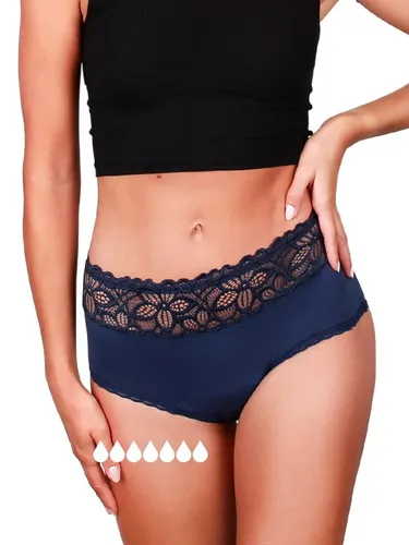 Taynie Periodenslip Deluxe ultra - Periodenunterwäsche sehr starke Blutung - Damen (1-St., 1er-Pack) Auslaufsichere Periodenunterwäsche / Periodenslip aus Bio Baumwolle