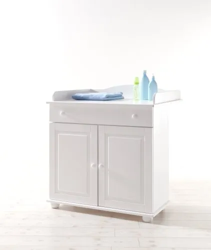 TiCAA Baby Wickelkommode Adam Kiefer Weiß von TiCAA