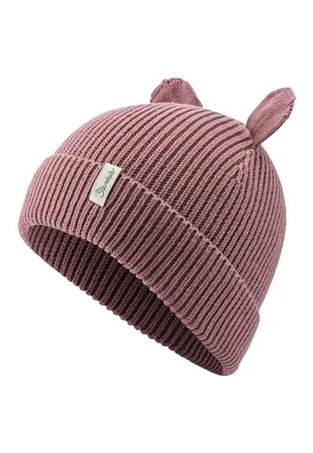 Sterntaler Strickmütze mit Umschlag - GOTS Mädchen Beanie - Hüte, Mützen & Caps für Baby-Mädchen - Weiche Bio-Baumwollmütze mit kleinen Öhrchen, ideal für kalte Tage und perfekt für Outdoor-Aktivitäten.