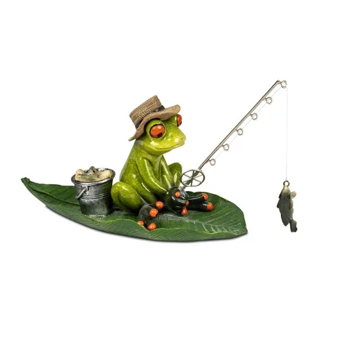 formano Frosch Angler auf Blatt in grün von formano