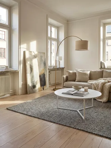 Moderner Design Couchtisch Ø 80 cm aus MDF und Metall - Klassischer Couchtisch in zeitlosem Design, ideal für jedes Wohnzimmer. Mit einer stabilen Tischplatte und einem pflegeleichten, weißen Finish.
