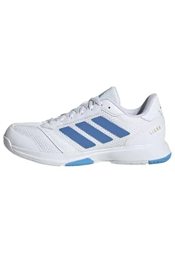 adidas Herren Ligra 8 Hallenschuhe - Hochwertige Indoor-Schuhe mit atmungsaktivem Obermaterial aus Synthetik und Mesh für optimalen Tragekomfort. Abriebfester Zehenbereich und dämpfende Zwischensohle sorgen für besten Halt und Unterstützung.