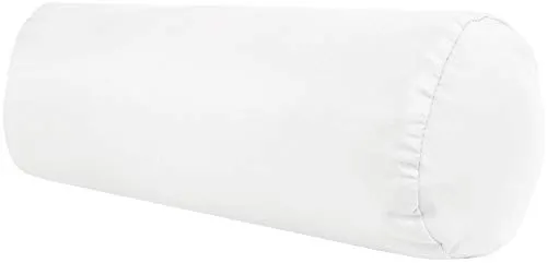Bestlivings Nackenrolle 10x25cm (BxL) Bezug in der Farbe Weiß, in vielen vers. Farben
