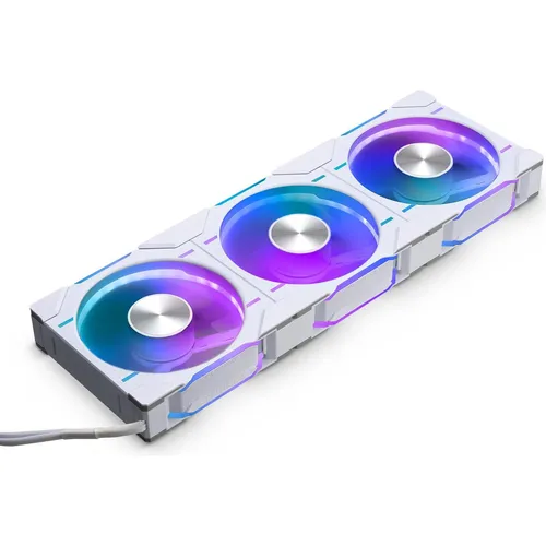 PHANTEKS D30 PWM Reverse Airflow D-RGB Lüfter 3er Pack - 120mm, Weiß - Gehäuselüfter mit leistungsstarkem PWM und 30 mm Tiefe, optimiert für Gehäuse und Radiatoren, bietet umfangreiche D-RGB-Beleuchtung und einfaches Daisy-Chaining.