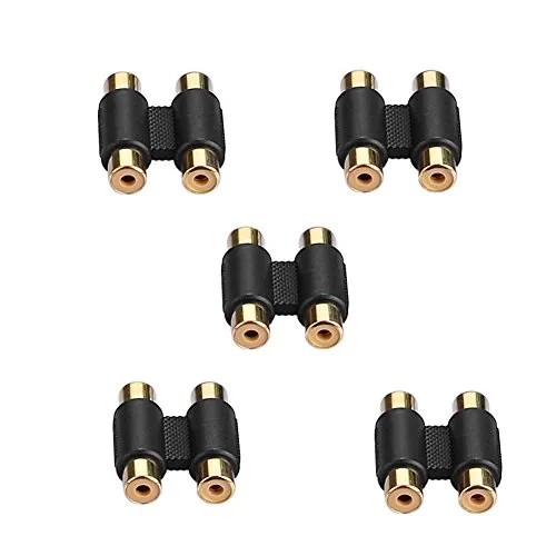 Sienoc, Cinch-Koppler, Audio- und Video-Adapter, 2 weiblich auf 2 weiblich, 5 Stück