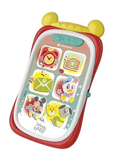Clementoni 17711 Disney Baby Baby Mickey Smartphone, Kinderhandy mit Licht- und Soundeffekten, interaktives Babyspielzeug für Kleinkinder von 9-36 Monaten, M, Multicolour