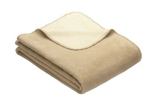 IBENA Sofaläufer uni Doubleface 50x200 cm beige - Wohndecken - Der schlichte Sofaläufer aus 58% Baumwolle bietet erhöhten Sitzkomfort und wertet Ihr Wohnzimmer stilvoll auf.