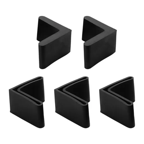 5Stk Gummifüße L Form Winkel Möbelfüße Stuhlkappen Gummifuß Gummipuffer 40x40mm