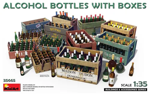 MiniArt 35665 Alcohol Bottles with Boxes scale 1/35