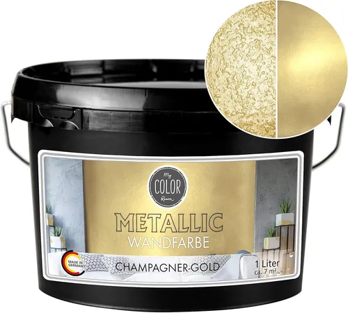 My COLOR Room Metallic Wandfarbe Champagner-Gold 1,00 l von Viva Decor