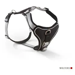 Wolters Hunde-Geschirr Professional Comfort Geschirr grau|schwarz|silberfarben Gr.2 | 2,5 cm x 40 cm - 45 cm