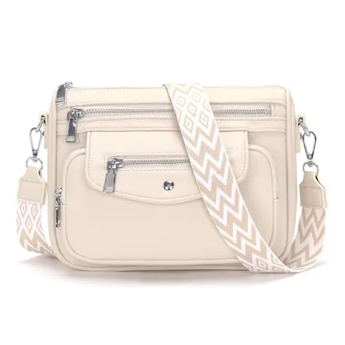 YISUOHOOM 7 Farben Umhängetasche Damen Klein 2025 Crossbody Bag Kleine Handtasche Damen Beige Schönes Geburtstagsgeschenk für Frauen