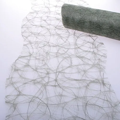 Deko AS GmbH Sizoweb Tischband Wellenschnitt Olive 25m - Tischläufer aus semitransparentem Sizoweb, ideal für Hochzeiten und Feste. Vielseitig einsetzbar für Tischdekoration, Geschenkverpackungen und Grußkarten.