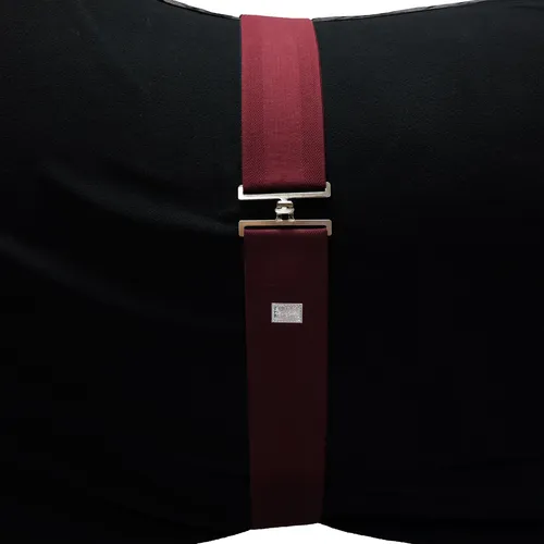 Equest elastischer Gurt für Pferdedecken, aubergine - Einheitsgröße