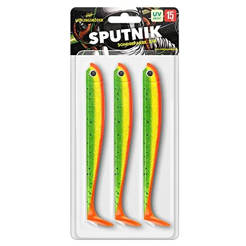 Lieblingsköder 15cm - 3 Gummifische, Farbe Lieblingsköder:Sputnik