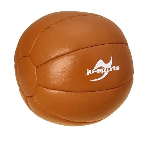 Ju-Sports Medizinball 3kg I Hochwertiger Slam Ball für vielseitiges Training - Hochwertiger 3 kg Medizinball aus echtem Leder mit stabilen Nähten. Ideal für Krafttraining und vielseitige Sportarten. Perfekt für Ihr Training!