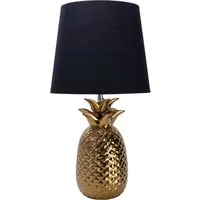 Näve Keramik-Tischleuchte 'Ananas' 45cm - Tischleuchte im Ananas-Design, 45cm hoch, mit edlem schwarz-goldenem Finish, ideal für stilvolle Akzente in Ihrem Wohnraum.