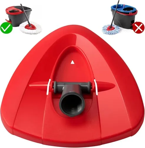 Stück Wischmopp Ersatzkopf Kompatibel Mit Vileda Turbo EasyWring 2-in-1 Rotierende Dreieck Mop Kopf Abdeckung Ersatz für Spin Mop Zubehör, Rot 1