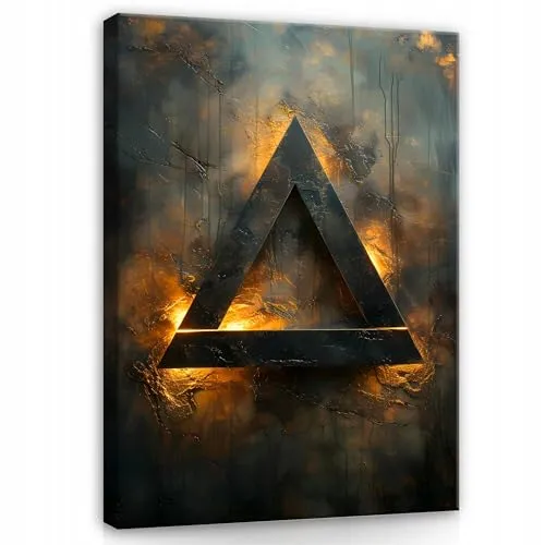 WallArena - Leinwand Bilder Abstrakt - 30x40 cm Leinwandbilder - Bild auf leinwand - Wandbild XXL groß Wandbilder für Wohnzimmer Schlafzimmer Wohnzimmerbilder Modern kunstdruck - Geometrisch Rost