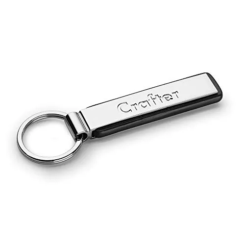 Volkswagen 000087010KYPN Schlüsselanhänger Crafter Schriftzug Keyring Metall Anhänger, Silber