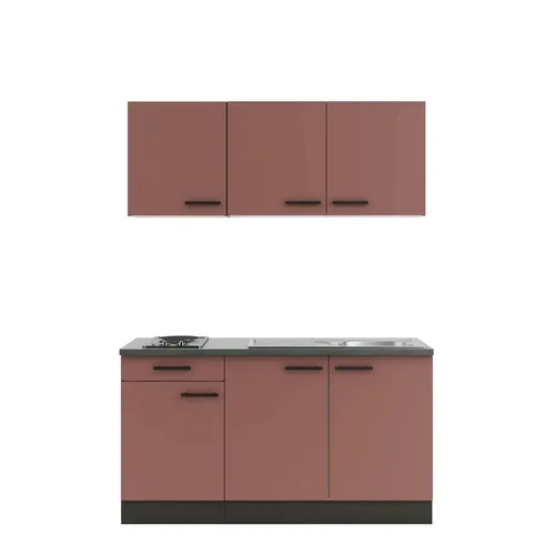 Optifit Singleküche Nizza 150 cm rostrot matt