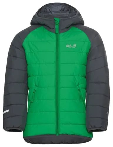 Jack Wolfskin Outdoorjacke ZENON JKT KIDS grün 164 EU - Funktionsjacke für Kinder, atmungsaktiv, wasserabweisend und winddicht, ideal für Outdoor-Abenteuer in jeder Wetterlage.