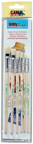 KREUL Borstenpinsel Set Hobby Line 