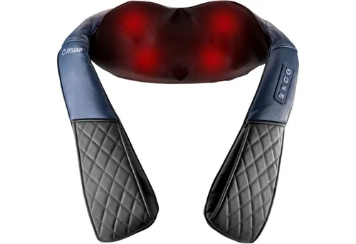Fitleap Nacken-Massagegerät - Shiatsu Nacken-Rücken-Schulter-Massagegerät in Dunkelblau, ideal zur Entspannung und Linderung von Verspannungen nach einem langen Tag.