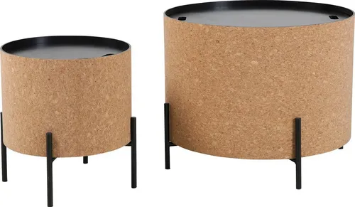 Möbilia Couchtisch 2er-Set mit Stauraum in beige von MÖBILIA