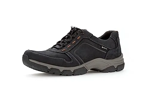 Pius Gabor Herren Sneaker Low,Halbschuhe,Gore-TEX,zertifiziertes Leder,Wechselfußbett,Freizeitschuhe,Turnschuhe,Midnight,47 EU / 12 UK