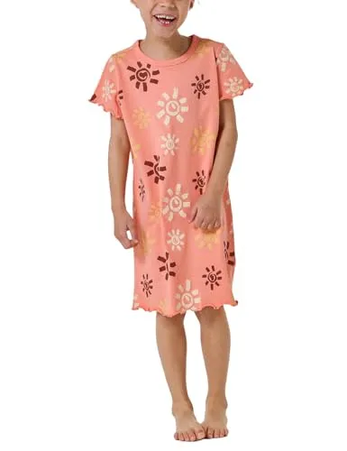 Schiesser Mädchen Kurzarm-Natural Love Nachthemd, apricot von Schiesser