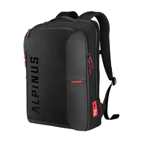 Alpinus Tijuca Reiserucksack Schwarz - Vielseitiger Travel Backpack mit Laptopfach - Rucksäcke für Damen & Herren, ideal für Wandern und Trekking mit gepolstertem Laptopfach und sicherem Tragekomfort durch strategische Polsterung und Hüftgurt.