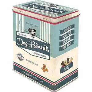 Nostalgic-Art Vorratsdose PfotenSchild DogBiscuits, aus Metall, 3 Liter, mit Motiv