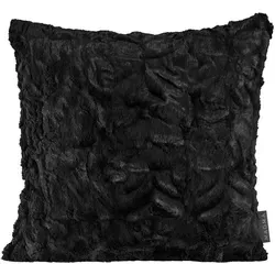 Magma Dekokissenhülle Fluffy 40x40 cm | schwarz - schwarz