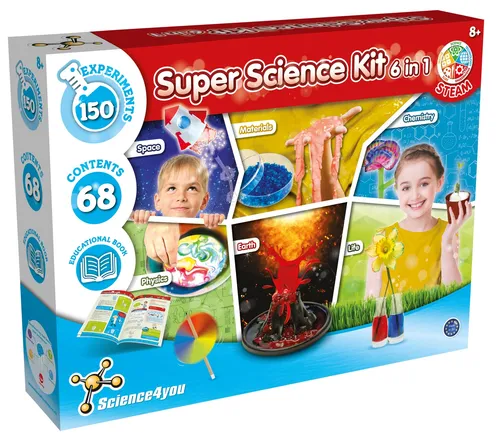 Science4you Super Science Kit Experimentierkasten, 6-in-1