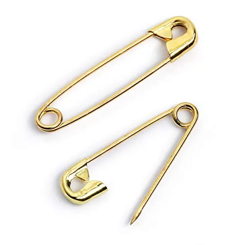 Prym 071139 Sicherheitsnadeln, Nr.1, 27mm, goldfarbig, 1000 STK. - Hochwertige Sicherheitsnadeln aus Messing für vielseitige Anwendungen. Mit gratfreier, polierter Oberfläche bieten sie eine zuverlässige und rostfreie Lösung für Ihr Nähprojekt.