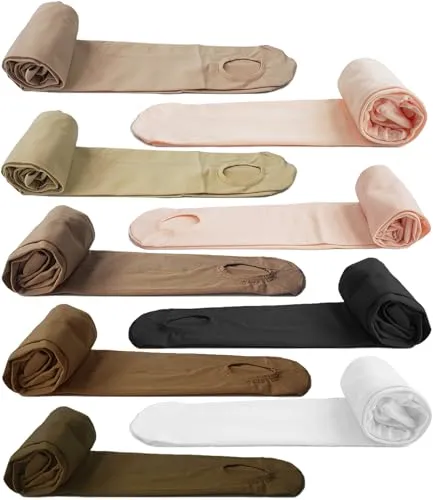 DANCEYOU Ballettstrumpfhose Tanzstrumpfhosen für Mädchen Kinder und Damen mit Loch Braun XL