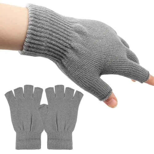 ZJCANGLIU Fingerlose Handschuhe für Herren und Damen in grau von ZJCANGLIU