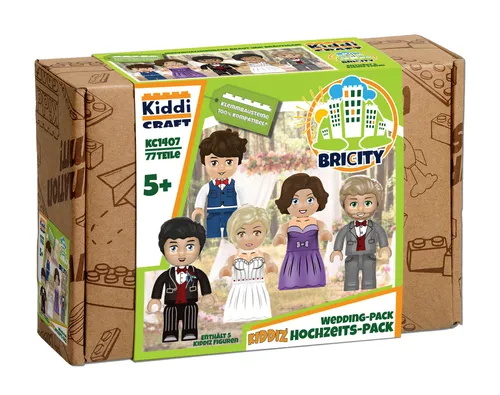 Kiddicraft KC1407 KIDDIZ Figuren-Pack: Hochzeit - Klemmbausteine