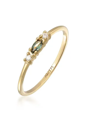 Elli PREMIUM Ring Gelbgold 375 mit Turmalin und Zirkonia von Elli