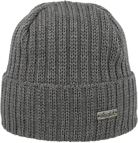 Eisglut Herren Jochen Merino Mütze, grau mel. von Eisglut