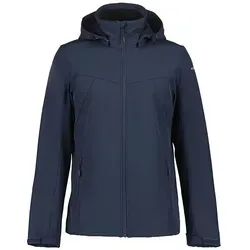 Icepeak Brimfield Softshelljacke für Herren, Blau 46 - Funktionsjacke für Outdoor-Aktivitäten, winddicht und wasserabweisend mit abnehmbarer Kapuze für optimalen Tragekomfort und Flexibilität.