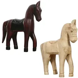 2er Set Tierfigur Dekofigur aus Holz von Marrakesch Orient & Mediterran Interior