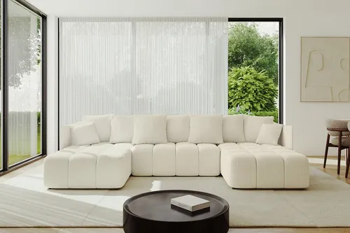 ALTDECOR Wohnlandschaft LONLI-U mit Schlaffunktion