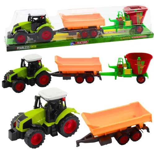 Satz, Von, Ackerbau, Traktor, Anhänger, Kipper, Feed, Wagon