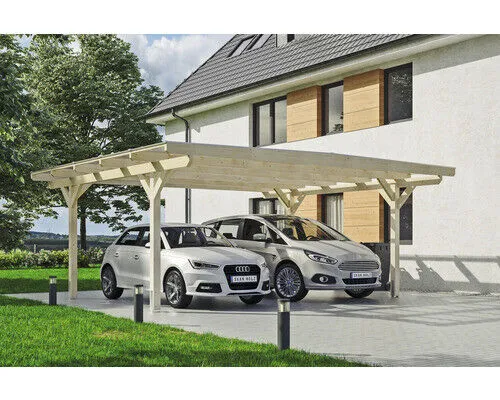 Skan Holz Flachdach-Carport Odenwald 640 cm x 541 cm von SKAN HOLZ