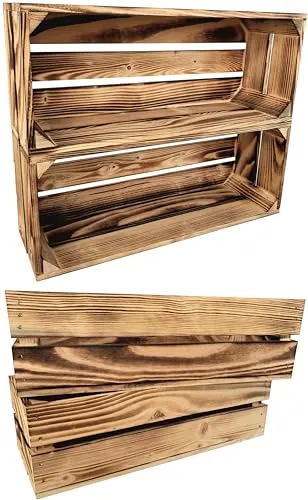 4er Set Holzkiste Groß Aus Holz in gold von sunnypillow